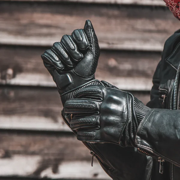 Viceroy Armored Leather and Silk Motorcycle Glove