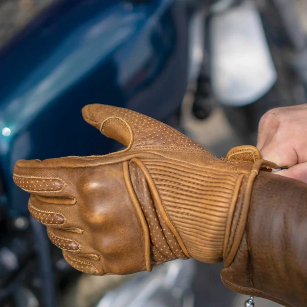 Viceroy Armored Leather and Silk Motorcycle Glove