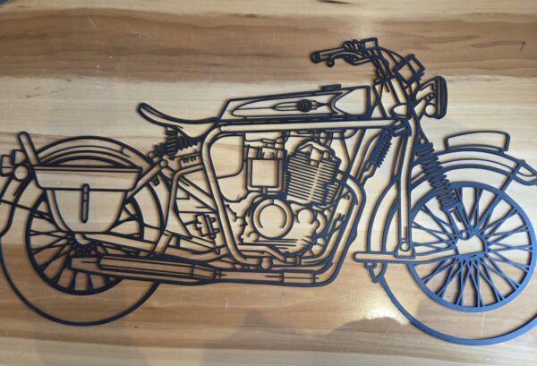Metal Janus Motorcycle Wall Art